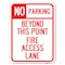 Signmission Beyond This Point Fire Access Lane Heavy-Gauge Alum Rust Proof Parking Sign, 18" x 24", A-1824-24327 A-1824-24327 - alternate 1